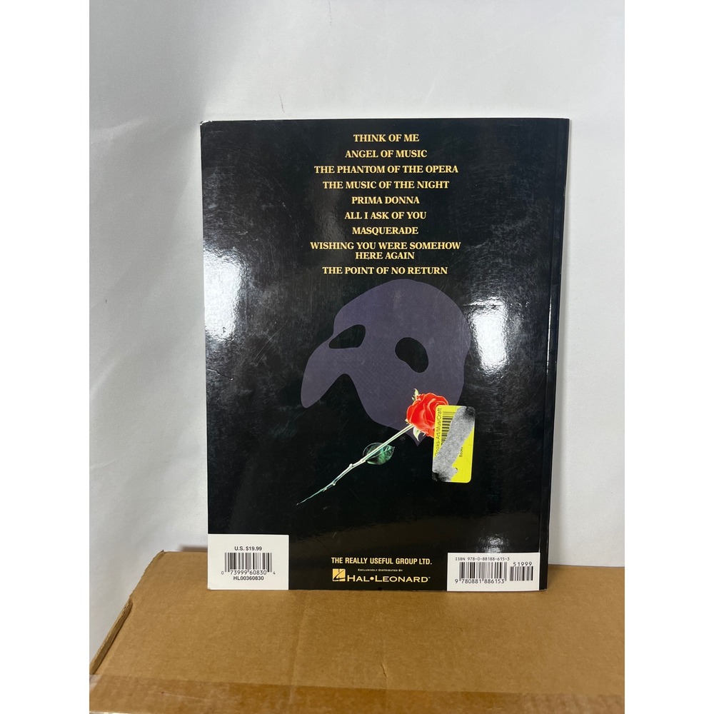 The Phantom of the Opera Sheet Music Piano Vocal Songbook Andrew Lloyd Webber - Picture 3 of 5